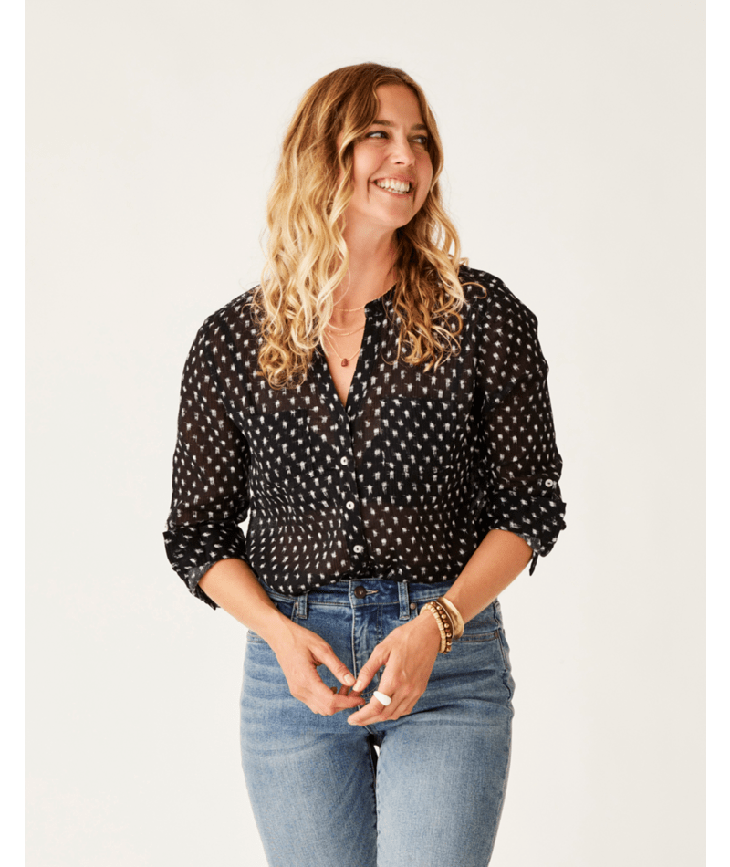 Dylan Gauze Tunic - 997BLACK