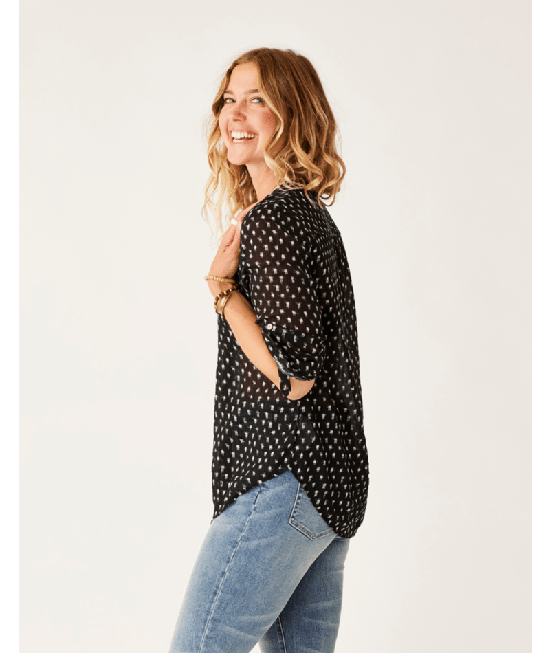 Dylan Gauze Tunic - 997BLACK