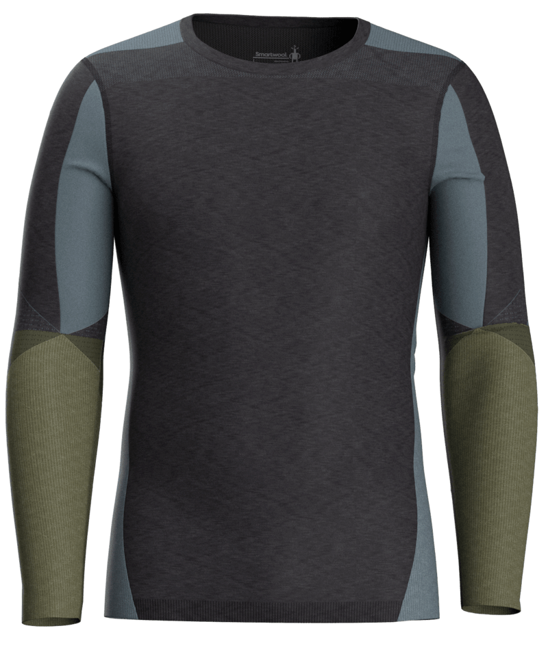 Men's Intraknit™ Thermal Merino Base Layer Colorblock Crew - N90CHARC
