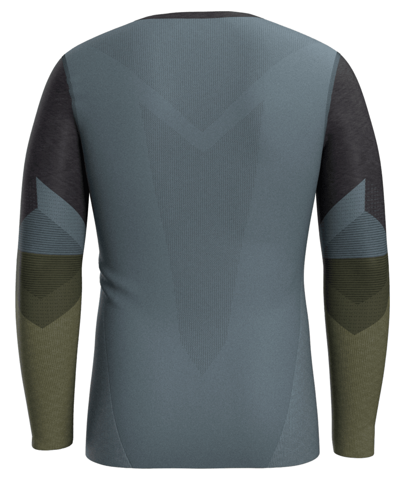 Men's Intraknit™ Thermal Merino Base Layer Colorblock Crew - N90CHARC