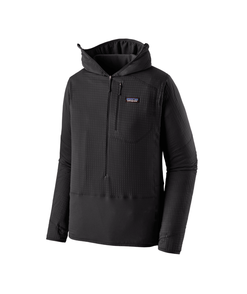 Men's R1® Fleece Pullover Hoody - BLK