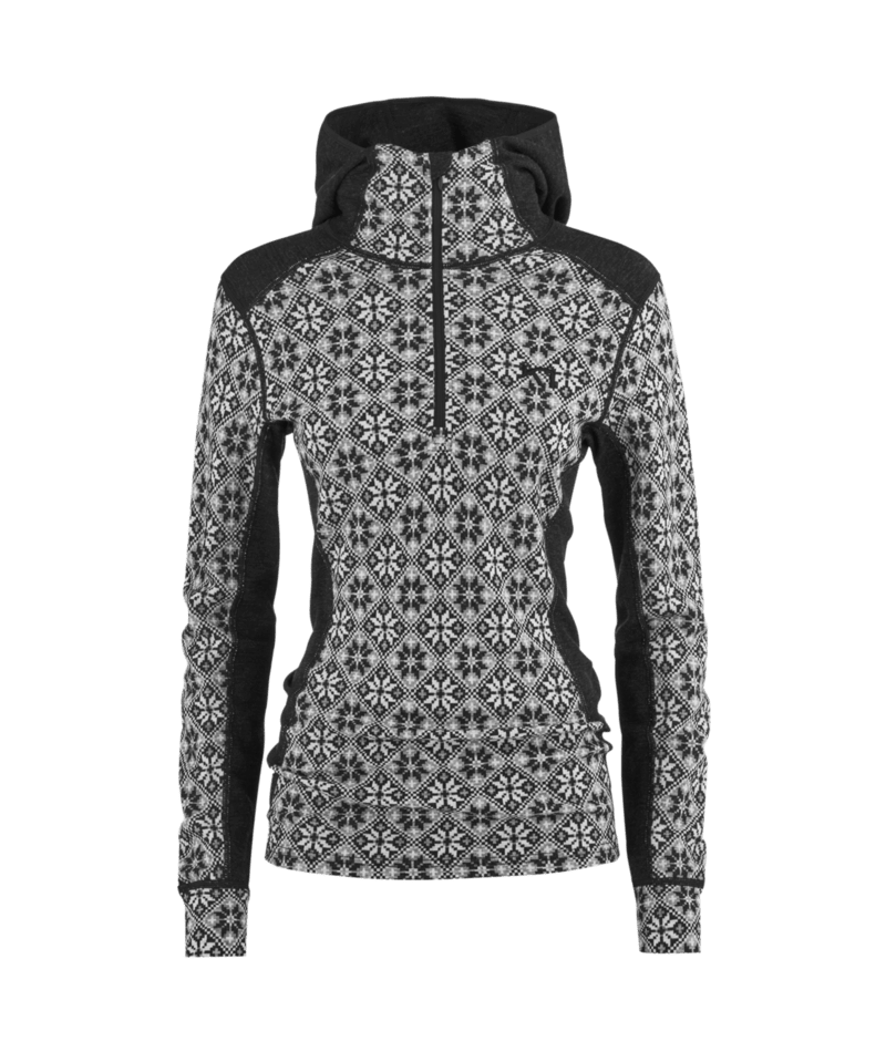 Rose Baselayer Hoodie - BLACK
