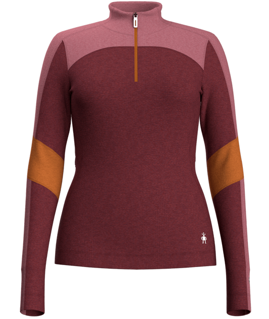 Women's Classic Thermal Merino Base Layer Colorblock 1/4 Zip - N92CURRA