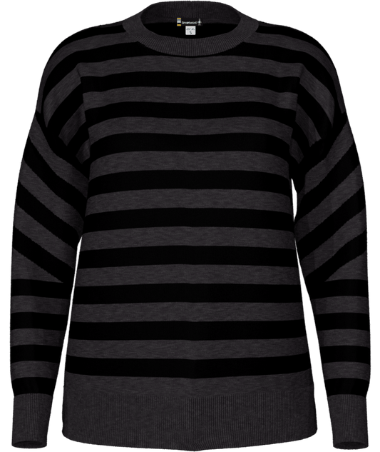 Women's Edgewood Boyfriend Crew Sweater - 001BLACK