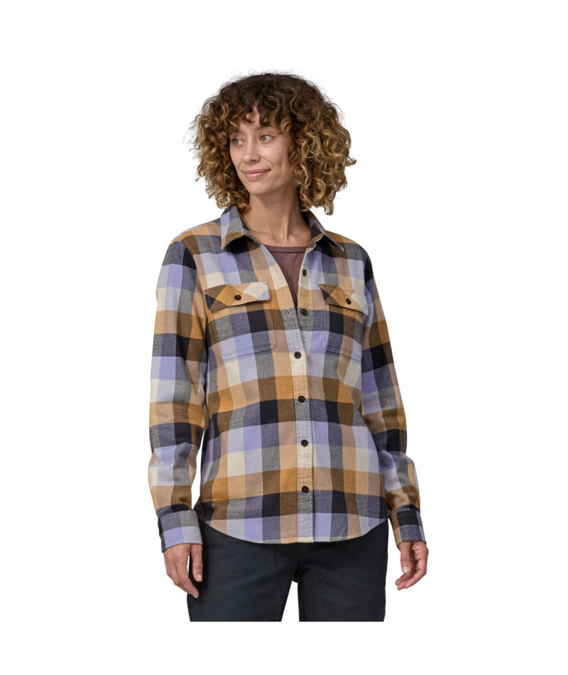 Women's Long-Sleeved Organic Cotton Midweight Fjord Flannel Shirt - GDMA