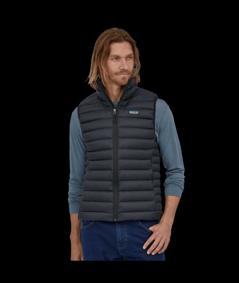 Men's Down Sweater Vest - BLK