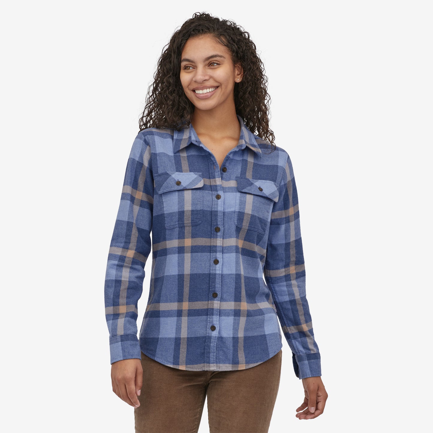 Women's Long-Sleeved Organic Cotton Midweight Fjord Flannel Shirt - CMKC
